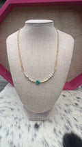 Golden Heart Bar Necklace